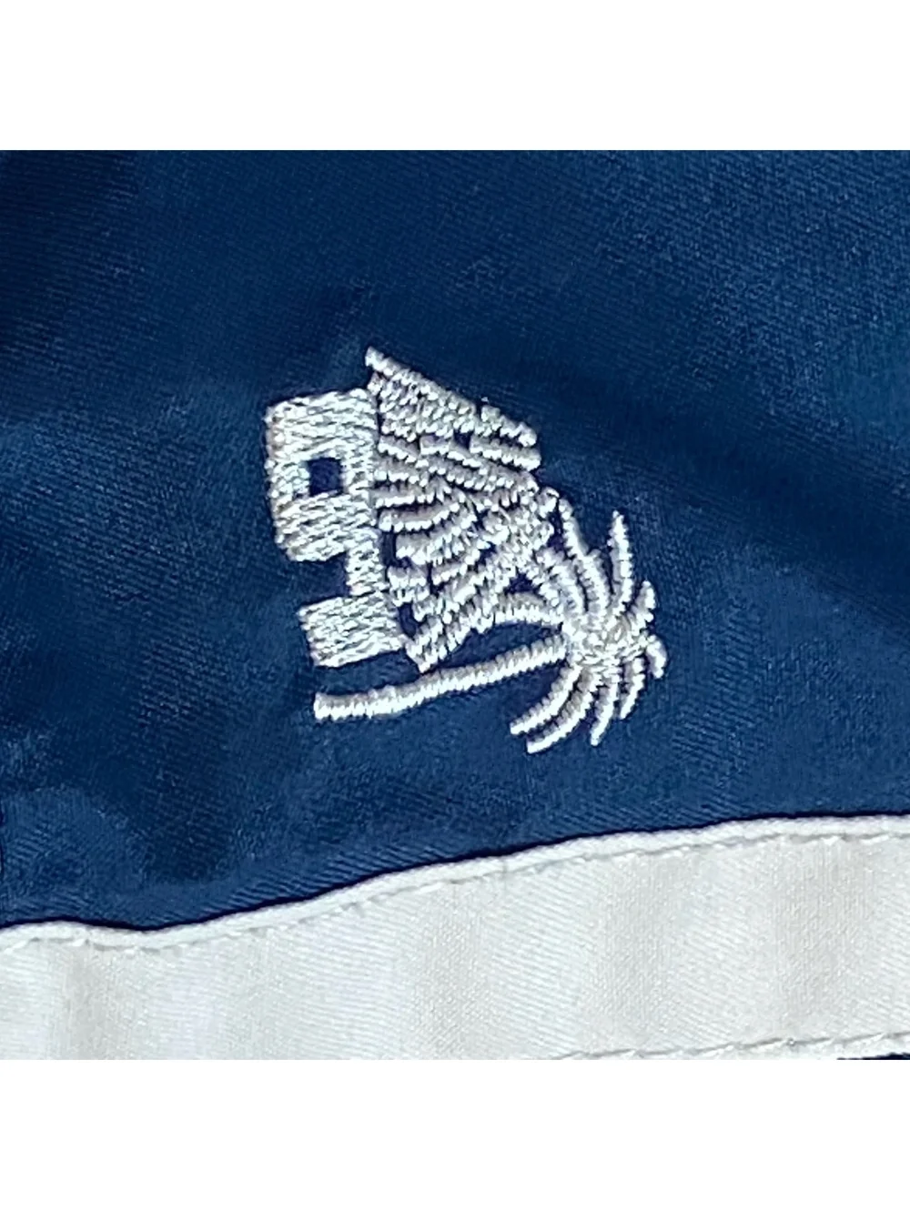 Caribbean Joe Men's Navy Blue Swim Trunks with White Stripes Size XL